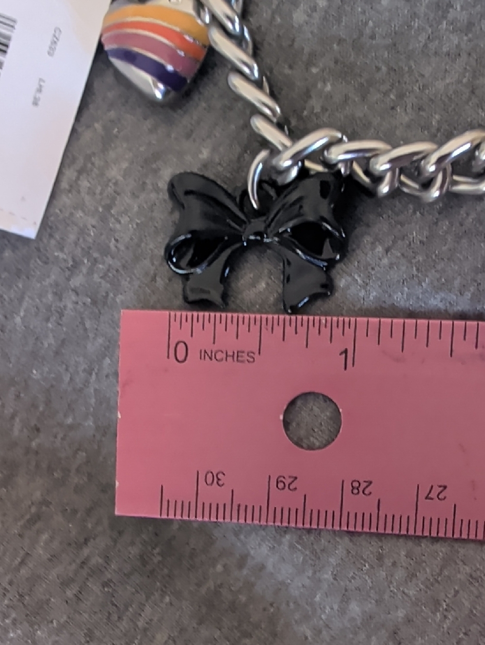 Coach Motif Chain Bag Charm In Silvertoned Hardware - Picture 13 of 13
